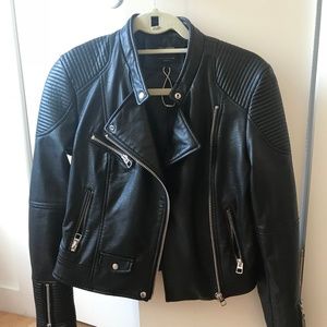 ZARA Faux Leather Biker Jacket